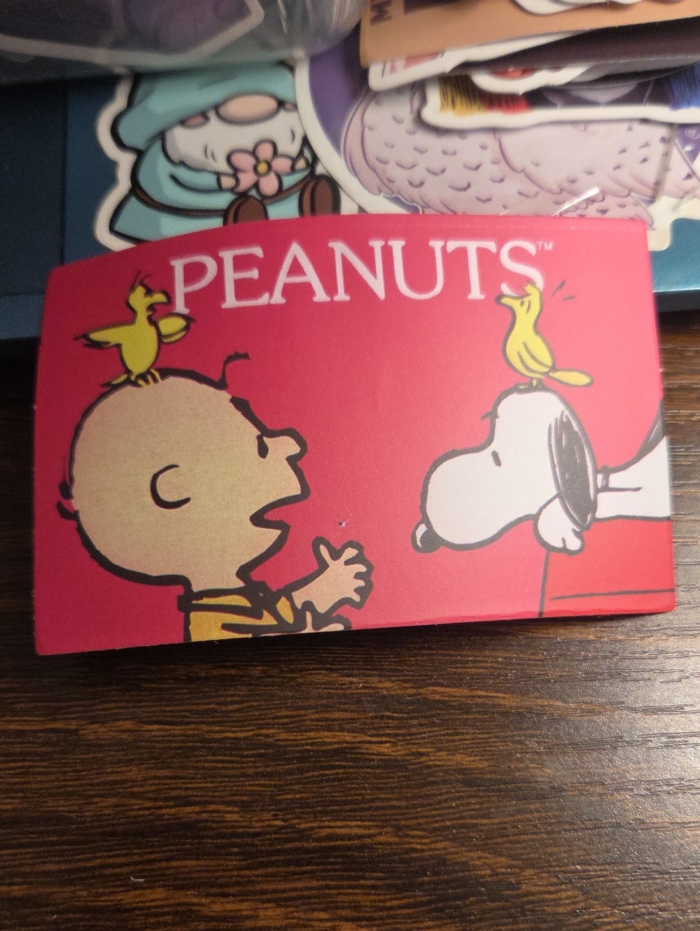 Peanuts Red and Yellow Snoopy & Charlie Brown Graphic Red Sticker